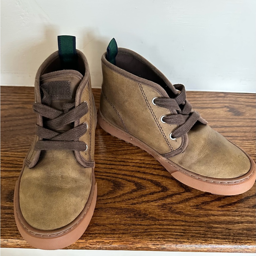 Polo by Ralph Lauren Brown High Top Shoes with Tan Sole